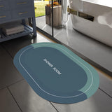 Oval Bathroom Rugs, Extra Soft Absorbent Bath Mat, 15.7