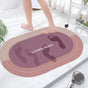 Oval Bathroom Rugs, Extra Soft Absorbent Bath Mat, 15.7"x23.6" Quicker Dry Washable Bath Mats for Bathroom, Tub and Shower, Non-Slip Bathroom Rug Pink