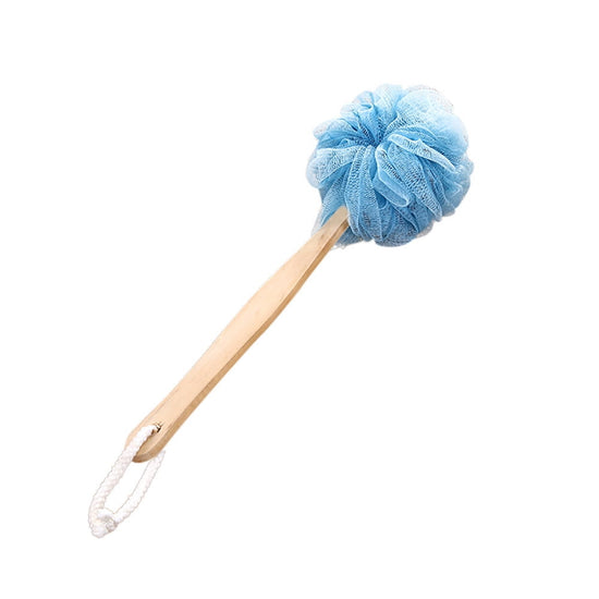 Back Scrubber for Shower, Soft Loofah with Handle, Fluffyies Loofah on a Stick, Exfoliating Shower Sponge with Handle, Bath Brush, Shower Sponge Loofah Back Scrubber Blue