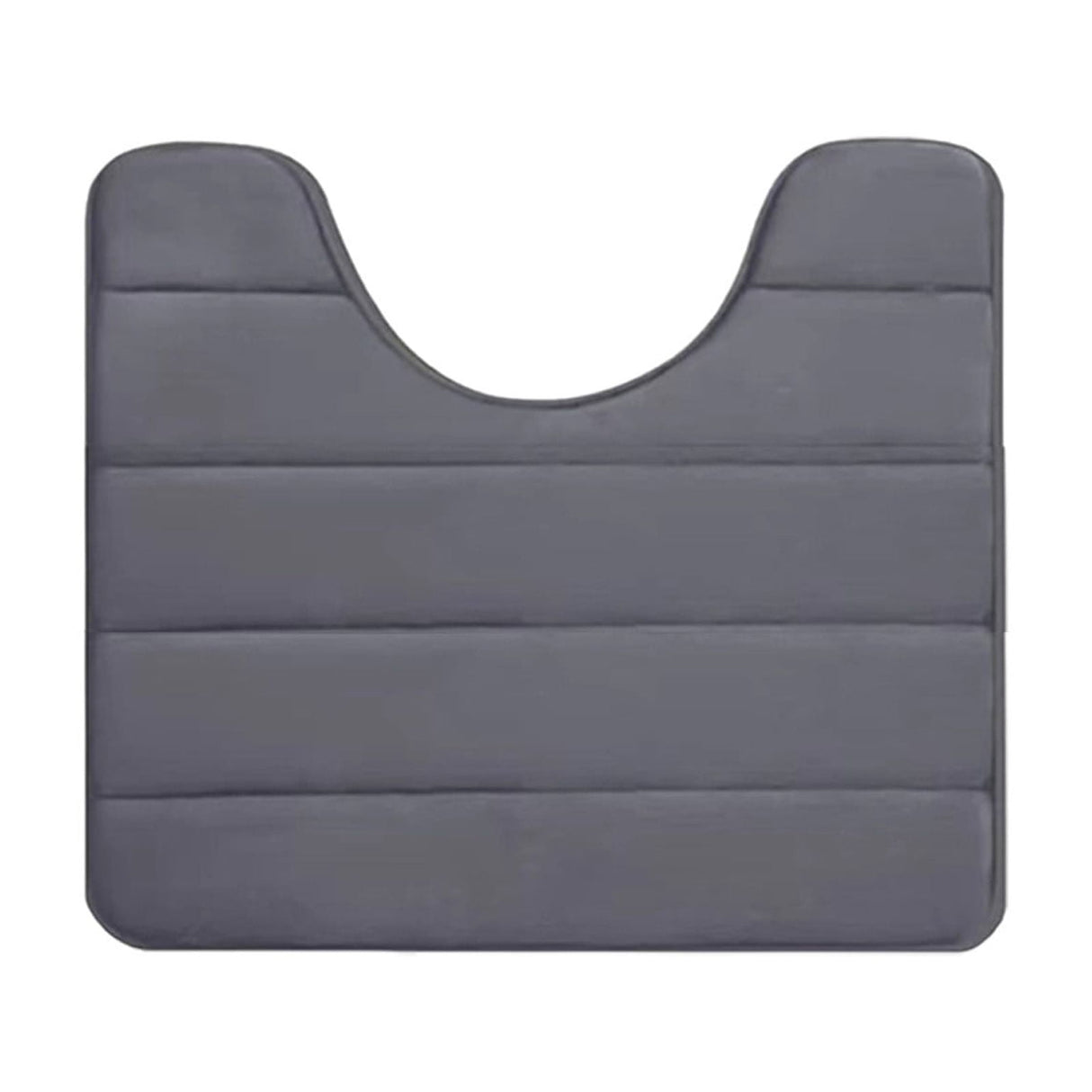 Memory Foam Toilet Rug, Non-Slip Bathroom Rugs, Toilet Rugs U Shaped Washable, Commode Contour Rug, Soft Comfortable Super Water Absorption #1_Dark Gray