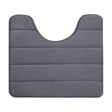 Memory Foam Toilet Rug, Non-Slip Bathroom Rugs, Toilet Rugs U Shaped Washable, Commode Contour Rug, Soft Comfortable Super Water Absorption #1_Dark Gray - Front View