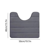 Memory Foam Toilet Rug, Non-Slip Bathroom Rugs, Toilet Rugs U Shaped Washable, Commode Contour Rug, Soft Comfortable Super Water Absorption #1_Dark Gray