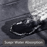 Memory Foam Toilet Rug, Non-Slip Bathroom Rugs, Toilet Rugs U Shaped Washable, Commode Contour Rug, Soft Comfortable Super Water Absorption #1_Dark Gray