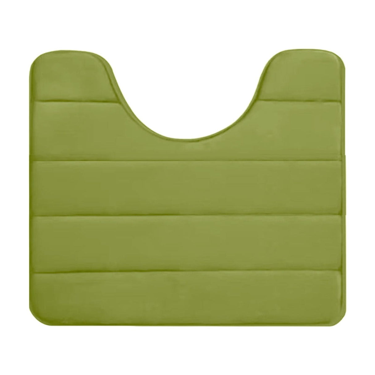 Memory Foam Toilet Rug, Non-Slip Bathroom Rugs, Toilet Rugs U Shaped Washable, Commode Contour Rug, Soft Comfortable Super Water Absorption #1_Green