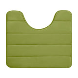 Memory Foam Toilet Rug, Non-Slip Bathroom Rugs, Toilet Rugs U Shaped Washable, Commode Contour Rug, Soft Comfortable Super Water Absorption #1_Green - Front View