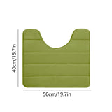 Memory Foam Toilet Rug, Non-Slip Bathroom Rugs, Toilet Rugs U Shaped Washable, Commode Contour Rug, Soft Comfortable Super Water Absorption #1_Green