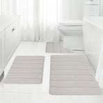Memory Foam Toilet Rug, Non-Slip Bathroom Rugs, Toilet Rugs U Shaped Washable, Commode Contour Rug, Soft Comfortable Super Water Absorption #3_Beige