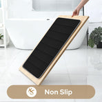 Memory Foam Toilet Rug, Non-Slip Bathroom Rugs, Toilet Rugs U Shaped Washable, Commode Contour Rug, Soft Comfortable Super Water Absorption #3_Black