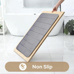 Memory Foam Toilet Rug, Non-Slip Bathroom Rugs, Toilet Rugs U Shaped Washable, Commode Contour Rug, Soft Comfortable Super Water Absorption #3_Gray