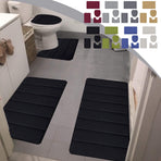 Memory Foam Toilet Rug, Non-Slip Bathroom Rugs, Toilet Rugs U Shaped Washable, Commode Contour Rug, Soft