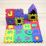 36 PCS Kids Foam Play Mat, 12x12 Inch Number Alphabet Foam Puzzle Floor Mat,Soft Non-Slip Foam Tiles for Floor Kid Edges Play Mat Multicolor