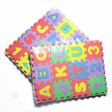 36 PCS Kids Foam Play Mat, 12x12 Inch Number Alphabet Foam Puzzle Floor Mat,Soft Non-Slip Foam Tiles for Floor Kid Edges Play Mat Multicolor - Top-Down View