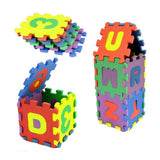 36 PCS Kids Foam Play Mat, 12x12 Inch Number Alphabet Foam Puzzle Floor Mat,Soft Non-Slip Foam Tiles for Floor Kid Edges Play Mat Multicolor - 45-Degree Angle