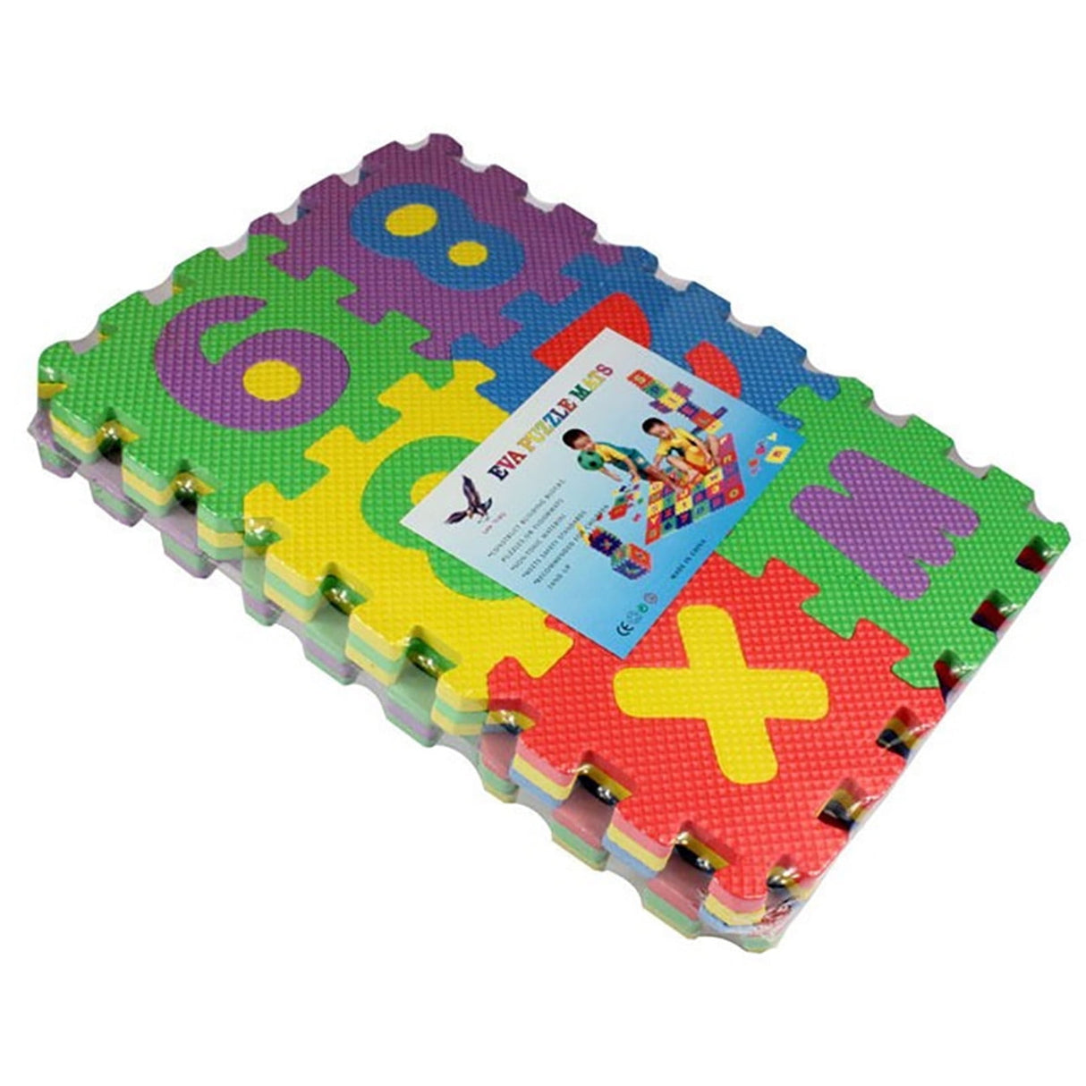 36 PCS Kids Foam Play Mat, 12x12 Inch Number Alphabet Foam Puzzle Floor Mat,Soft Non-Slip Foam Tiles for Floor Kid Edges Play Mat Multicolor