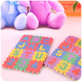 36 PCS Kids Foam Play Mat, 12x12 Inch Number Alphabet Foam Puzzle Floor Mat,Soft Non-Slip Foam Tiles for Floor Kid Edges Play Mat Multicolor