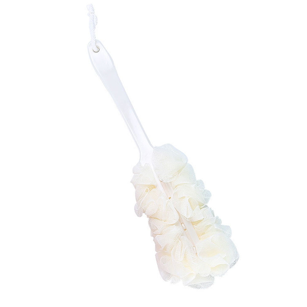 Back Scrubber for Shower, Soft Loofah with Handle, Fluffyies Loofah on a Stick, Exfoliating Shower Sponge with Handle, Bath Brush, Shower Sponge Loofah Back Scrubber Clear