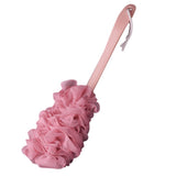 Back Scrubber for Shower, Soft Loofah with Handle, Fluffyies Loofah on a Stick, Exfoliating Shower Sponge with Handle, Bath Brush, Shower Sponge Loofah Back Scrubber Pink