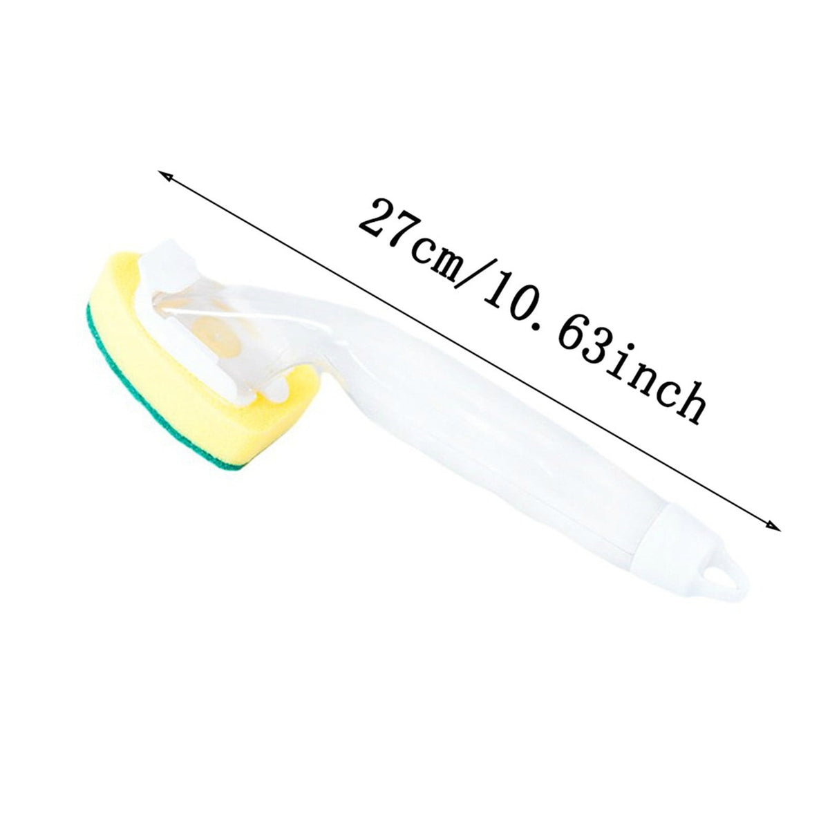 Non-Scratch Dish wand, Scrubber for Cleaning Kitchen, Bathroom, Household, Dish Scrubber Safe for Non-Stick Cookware, DishWand, Sponge Wand, Dish Sponge with Handle white