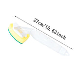 Non-Scratch Dish wand, Scrubber for Cleaning Kitchen, Bathroom, Household, Dish Scrubber Safe for Non-Stick Cookware, DishWand, Sponge Wand, Dish Sponge with Handle white