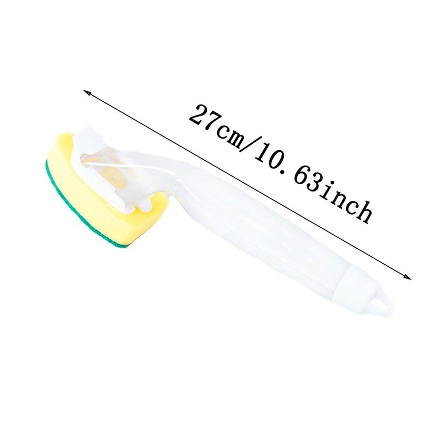 Non-Scratch Dish wand, Scrubber for Cleaning Kitchen, Bathroom, Household, Dish Scrubber Safe for Non-Stick Cookware, DishWand, Sponge Wand, Dish Sponge with Handle white