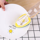 Non-Scratch Dish wand, Scrubber for Cleaning Kitchen, Bathroom, Household, Dish Scrubber Safe for Non-Stick Cookware, DishWand, Sponge Wand, Dish Sponge with Handle white - Rear View