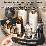 Corner Shower Caddy, Plastic Shower Organizer Corner with 2 Pcs Suction Cup, No Drilling Corner Shower Shelves for Bathroom Kitchen A