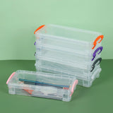 Plastic Pencil Case, Large Capacity Clear Pencil Box, Crayon Marker Box with Snap-Tight Lid, Plastic Pencil Cases, Pencil Box, Crayon Box Storage Orange
