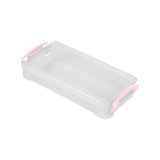 Plastic Pencil Case, Large Capacity Clear Pencil Box, Crayon Marker Box with Snap-Tight Lid, Plastic Pencil Cases, Pencil Box, Crayon Box Storage Pink