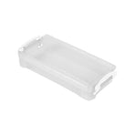 Plastic Pencil Case, Large Capacity Clear Pencil Box, Crayon Marker Box with Snap-Tight Lid, Plastic Pencil Cases, Pencil Box, Crayon Box Storage White
