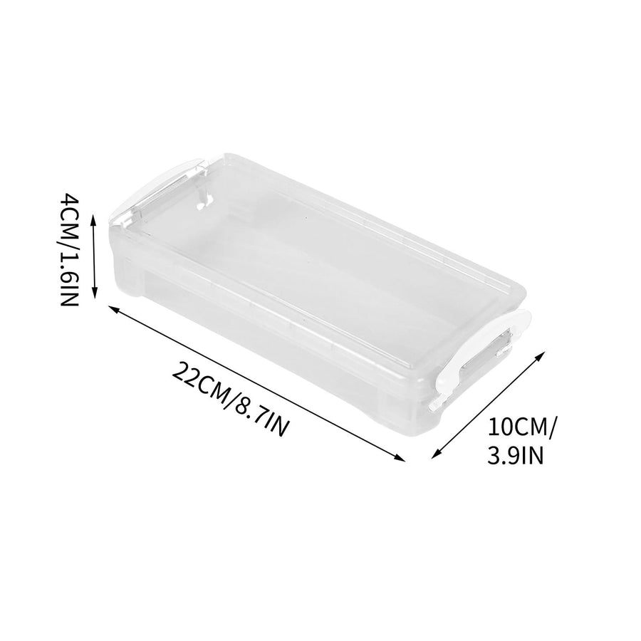 Plastic Pencil Case, Large Capacity Clear Pencil Box, Crayon Marker Box with Snap-Tight Lid, Plastic Pencil Cases, Pencil Box, Crayon Box Storage White