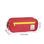 Pencil Case Large Capacity Pencil Pouch, Multi-layer Aesthetic Pen Bag, Sturdy Multifunctional Pencil Bag, Pencil Box, Sky Blue Z-2-Red