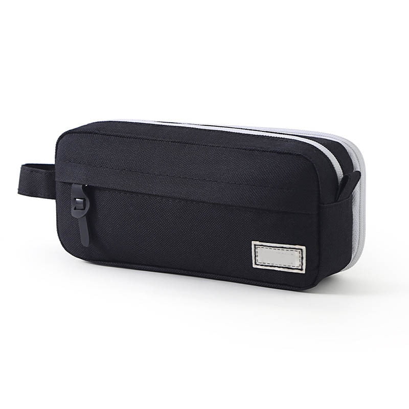 Pencil Case Large Capacity Pencil Pouch, Multi-layer Aesthetic Pen Bag, Sturdy Multifunctional Pencil Bag, Pencil Box, Sky Blue Z-3-Black