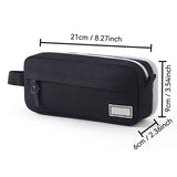 Pencil Case Large Capacity Pencil Pouch, Multi-layer Aesthetic Pen Bag, Sturdy Multifunctional Pencil Bag, Pencil Box, Sky Blue Z-3-Black - Side View