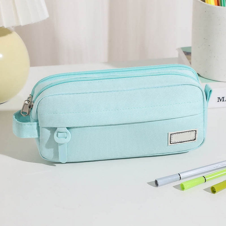 Pencil Case Large Capacity Pencil Pouch, Multi-layer Aesthetic Pen Bag, Sturdy Multifunctional Pencil Bag, Pencil Box, Sky Blue Z-3-Blue