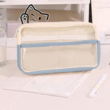 Pencil Case Large Capacity Pencil Pouch, Multi-layer Aesthetic Pen Bag, Sturdy Multifunctional Pencil Bag, Pencil Box, Sky Blue Z-4-Blue