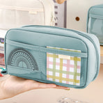 Pencil Case Large Capacity Pencil Pouch, Multi-layer Aesthetic Pen Bag, Sturdy Multifunctional Pencil Bag, Pencil Box, Sky Blue Z-5-Blue