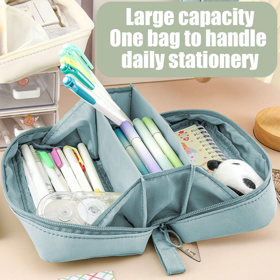 Pencil Case Large Capacity Pencil Pouch, Multi-layer Aesthetic Pen Bag, Sturdy Multifunctional Pencil Bag, Pencil Box, Sky Blue Z-5-Blue
