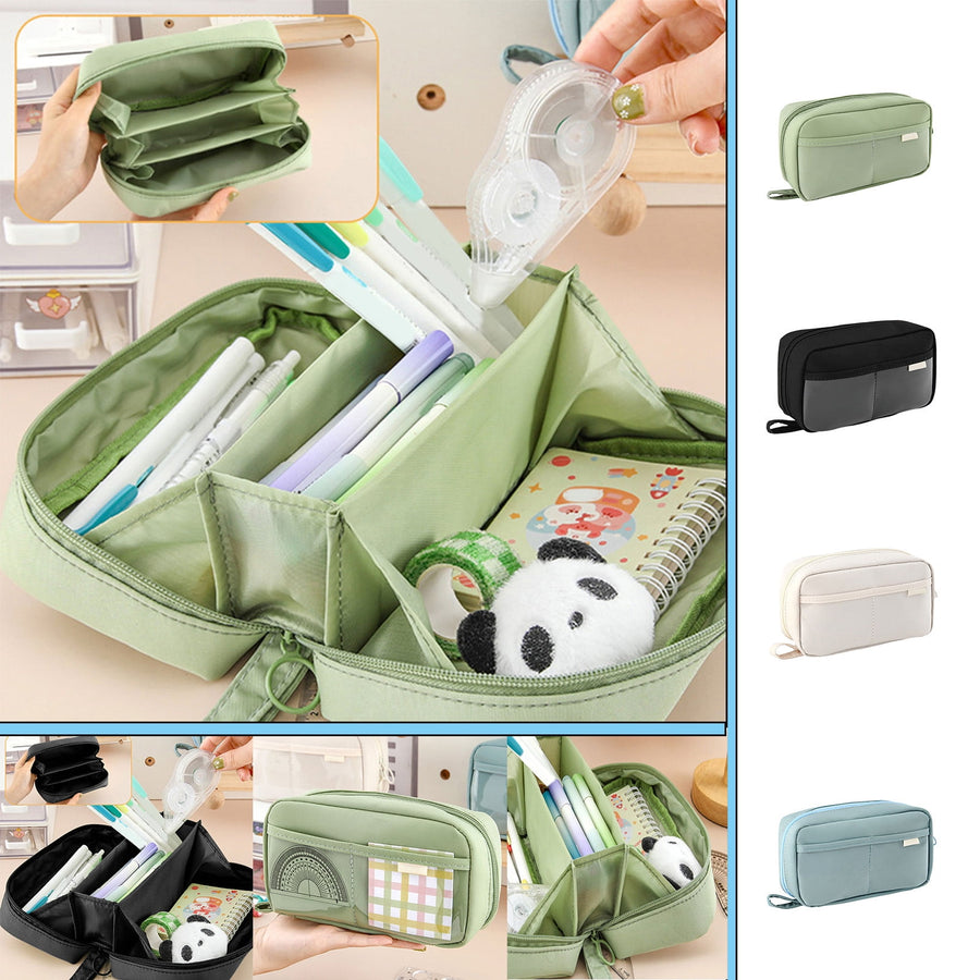 Pencil Case Large Capacity Pencil Pouch, Multi-layer Aesthetic Pen Bag, Sturdy Multifunctional Pencil Bag, Pencil Box, Sky Blue Z-5-Blue