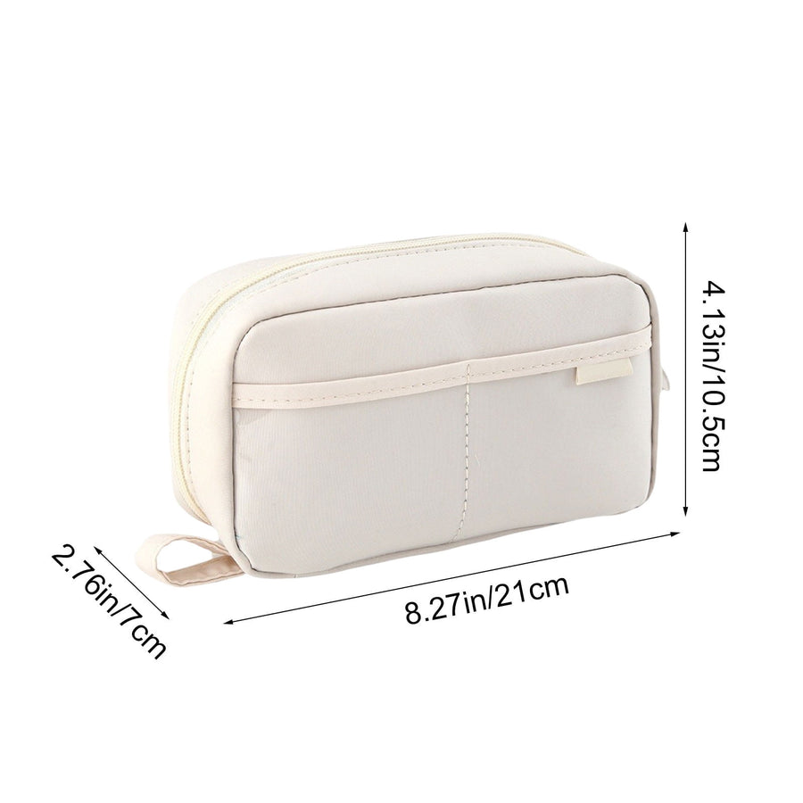 Pencil Case Large Capacity Pencil Pouch, Multi-layer Aesthetic Pen Bag, Sturdy Multifunctional Pencil Bag, Pencil Box, Sky Blue Z-5-White