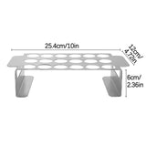 18 Hole Jalapeno Popper Holder for Grill, Grilling Accessories with Handle, Stainless Steel Barbecue Chili Pepper Grill Rack, BBQ Accessories silver