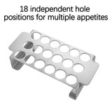 18 Hole Jalapeno Popper Holder for Grill, Grilling Accessories with Handle, Stainless Steel Barbecue Chili Pepper Grill Rack, BBQ Accessories silver