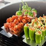 18 Hole Jalapeno Popper Holder for Grill, Grilling Accessories with Handle, Stainless Steel Barbecue Chili Pepper Grill Rack, BBQ Accessories silver