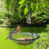 Bird Feeders for Outdoors Hanging Bird Feeder Wild Birds Feeder, Birdfeeders Outside Hanging, Wild Small Large Bowl Feeders for Garden (Diameter 15.7