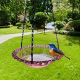 Bird Feeders for Outdoors Hanging Bird Feeder Wild Birds Feeder, Birdfeeders Outside Hanging, Wild Small Large Bowl Feeders for Garden (Diameter 15.7