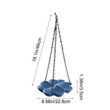 Bird Feeders for Outdoors Hanging Bird Feeder Wild Birds Feeder, Birdfeeders Outside Hanging, Wild Small Large Bowl Feeders for Garden (Diameter 15.7", Hight 1.97") Q_Blue