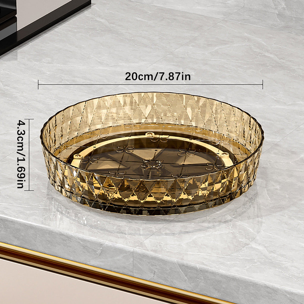 Multipurpose Lazy Susan Organizer - 360 Rotating Spice Rack Turntable for Kitchen Cabinet Storage & Table Top Display Coffee