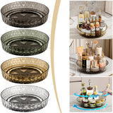 Multipurpose Lazy Susan Organizer - 360 Rotating Spice Rack Turntable for Kitchen Cabinet Storage & Table Top Display Gray