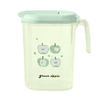 Water Pitcher with Lid, 2 L Plastic Pitcher for Tea & Juice Water, Hot/Cold Water Jug, Tea Pitcher, Juice Pitcher, 13.5 x 7.2 x 4.7 Inch Z-9-Green
