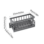 Sponge Holder for Kitchen Sink, Kitchen Sink Organizer Rustproof 304 Stainless Steel Detachable Dishcloth Rack Sink Caddy, Kitchen Sponge Holder Bathroom Organizer Brush Holder Storage Gray
