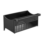 Sponge Holder for Kitchen Sink, Kitchen Sink Organizer Rustproof 304 Stainless Steel Detachable Dishcloth Rack Sink Caddy, Kitchen Sponge Holder Bathroom Organizer Brush Holder Storage XD_#Black
